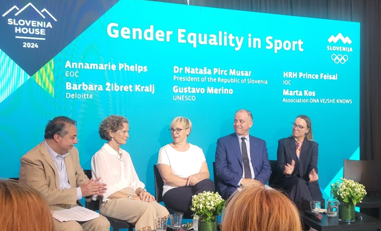 EOC ExCo member Phelps attends gender equality panel at Slovenia House during Paris 2024